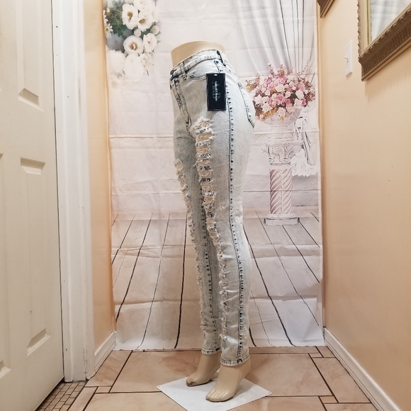 Juniors High Rise stretch skinny legs jeans Size 13 - Picture 7 of 7